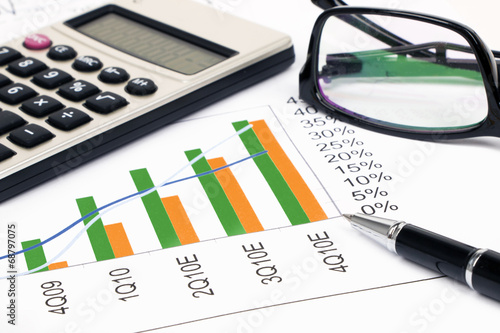 financial analysis and marketing graph chart