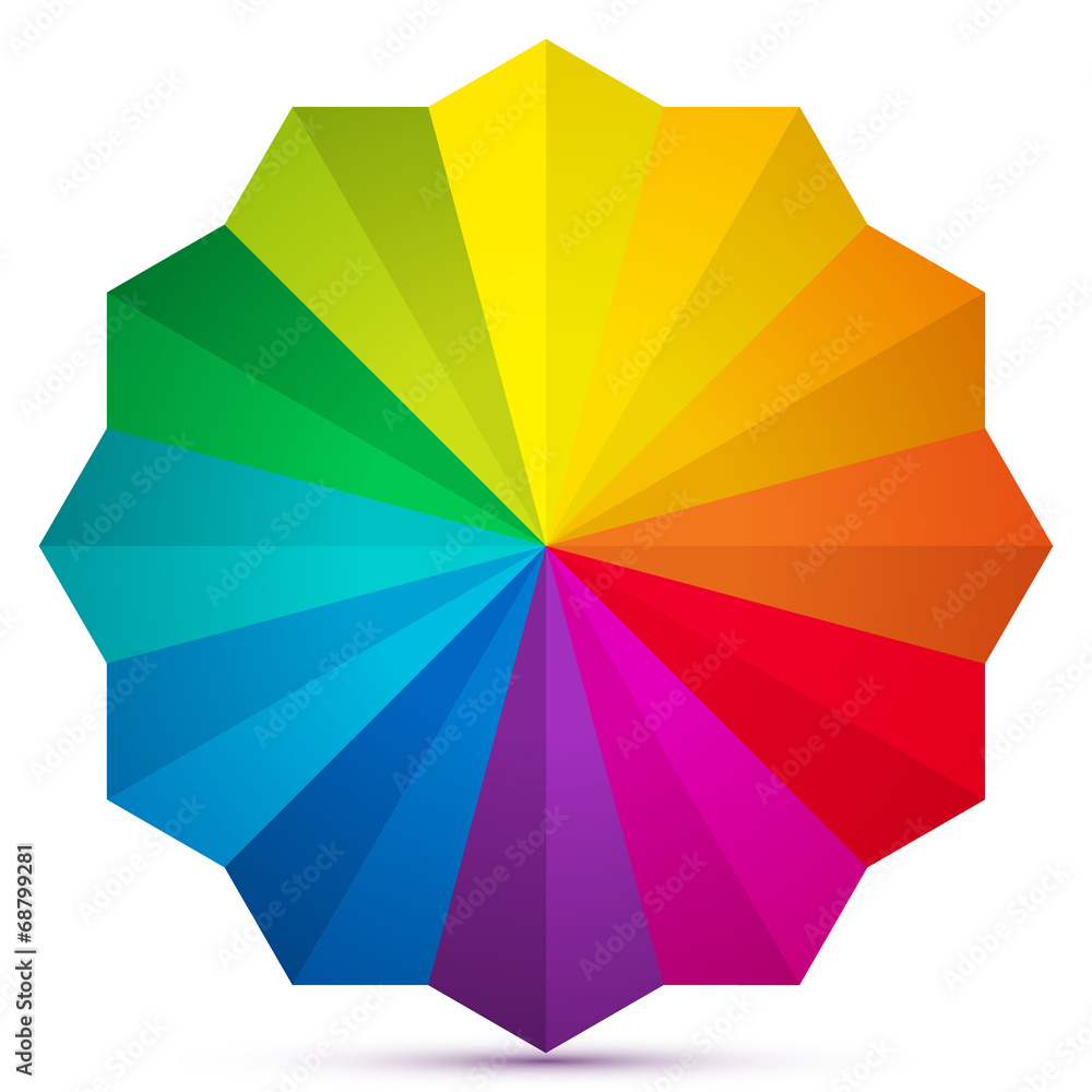 Abstract color wheel icon Abstract color wheel icon