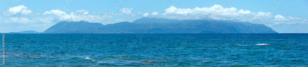 Summer sea panorama (Greece, Lefkada).