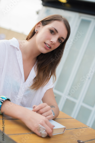 Young girl reading