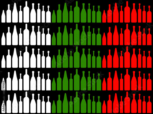 Drink Wine Represents National Flag And Bottle