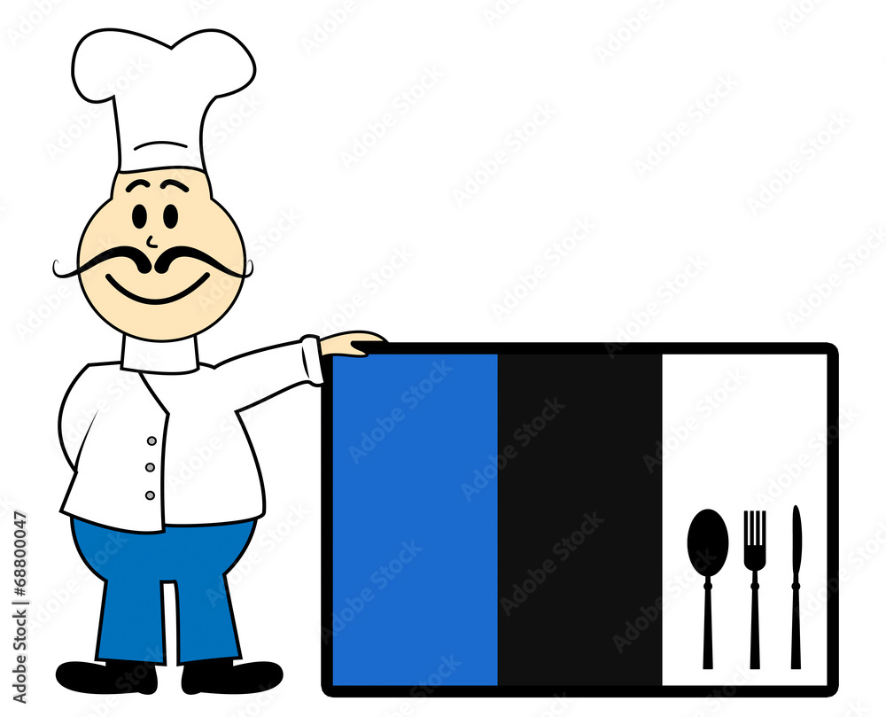 Chef Estonia Indicates Cooking In Kitchen And Chefs Chef Estonia Indicates Cooking In Kitchen And Chefs