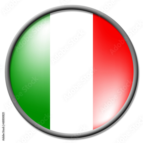 Italian Badge Shows National Flag And Badges