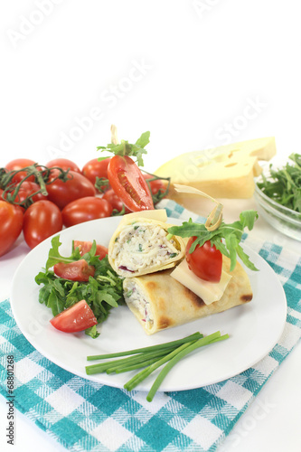 Käse Crepe Röllchen