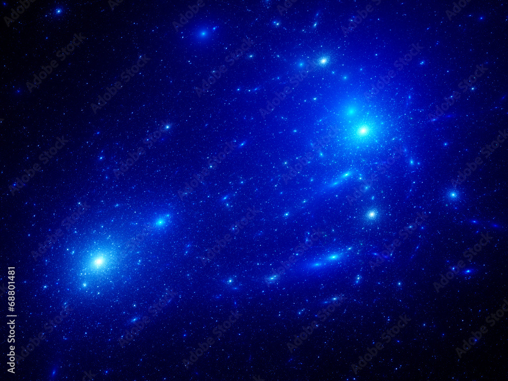 Blue starfield