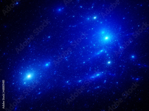 Blue starfield