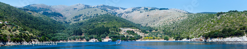 Summer Kefalonia coast panorama (Greece)