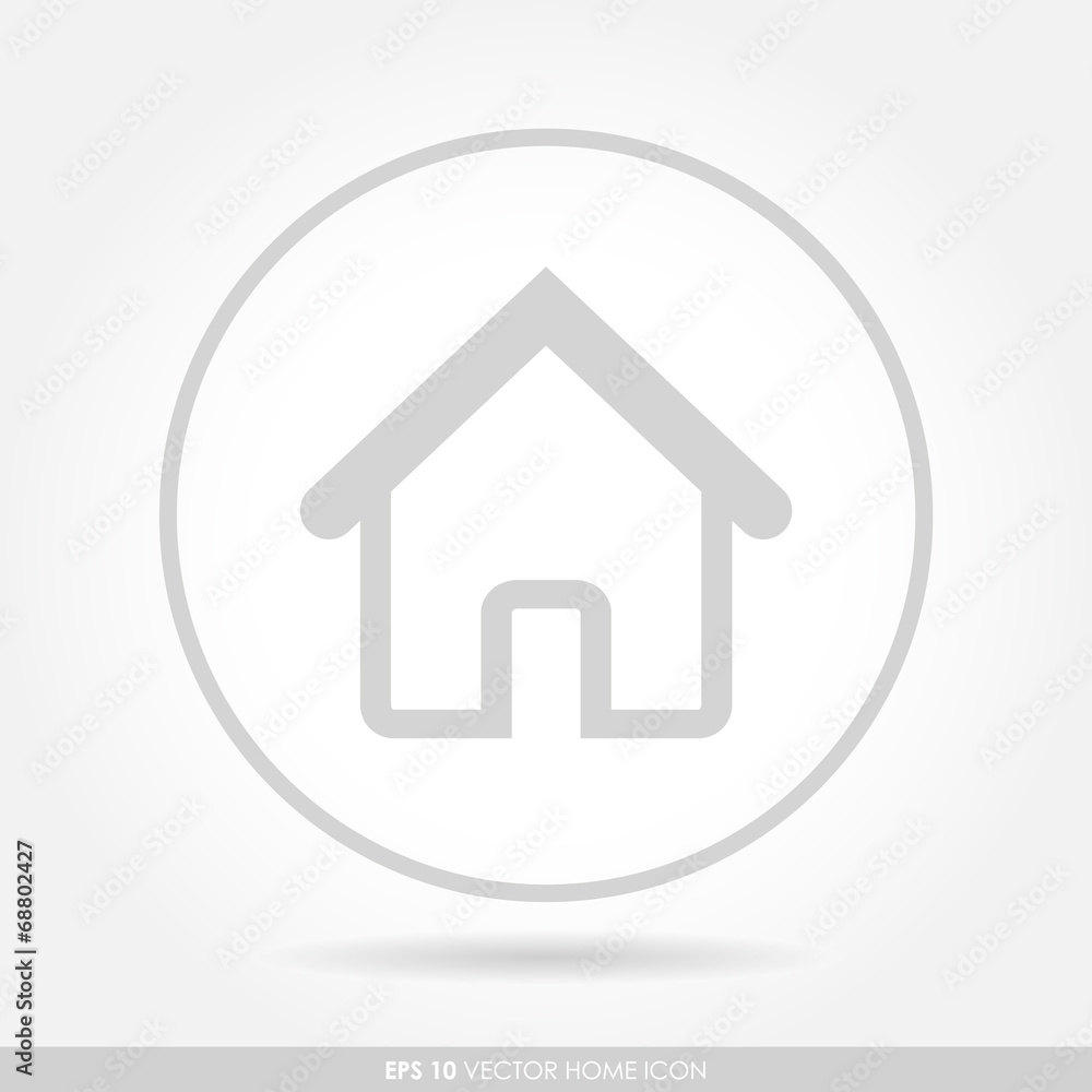 Home outline in circle - can be used as homepage sign or button Home outline in circle - can be used as homepage sign or button