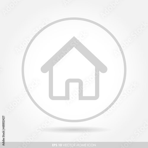 Home outline in circle - can be used as homepage sign or button