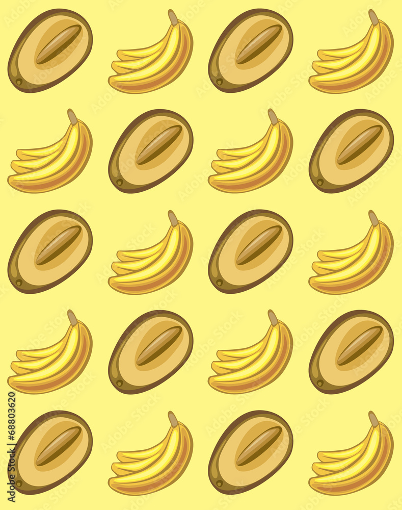Illustration of a seamless backgroud with fruits Illustration of a seamless backgroud with fruits