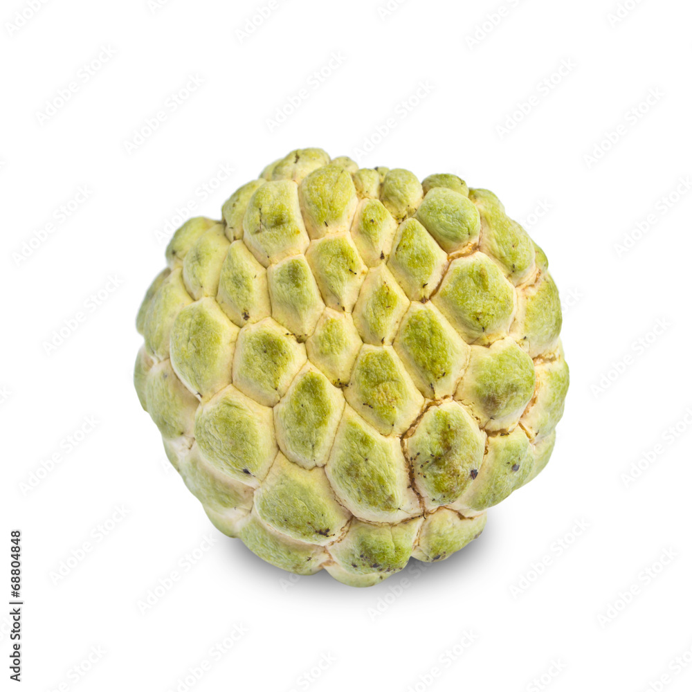 custard apple on white background custard apple on white background