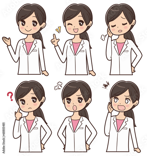 白衣　表情セット