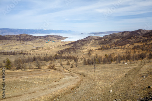 Road in Siberian landscape