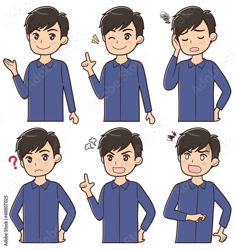 男性　表情セット