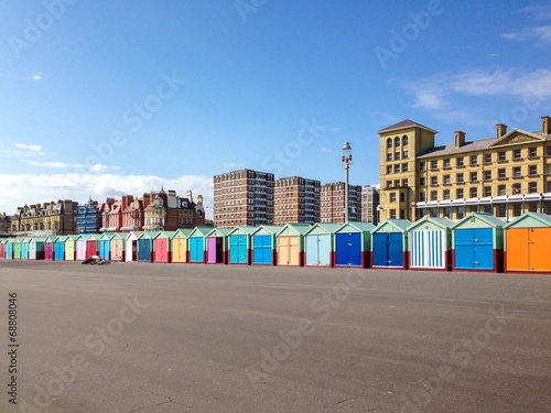 colourfully painted beach huts, Brighton and Hove