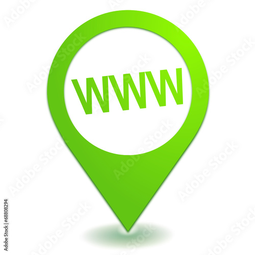 adresse internet sur symbole localisation vert