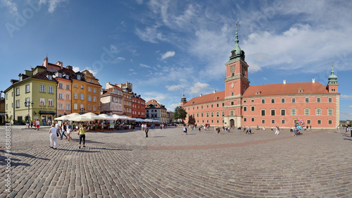 Royal Castle in Warsaw, Poland -Stitched Panorama