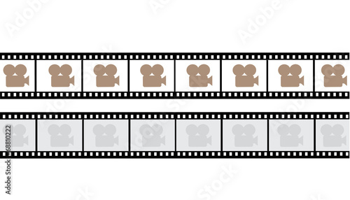 35 mm filmstrip isolated on white background