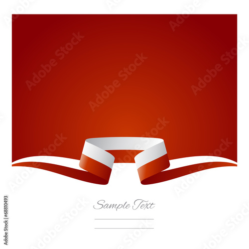 Abstract background Polish flag ribbon