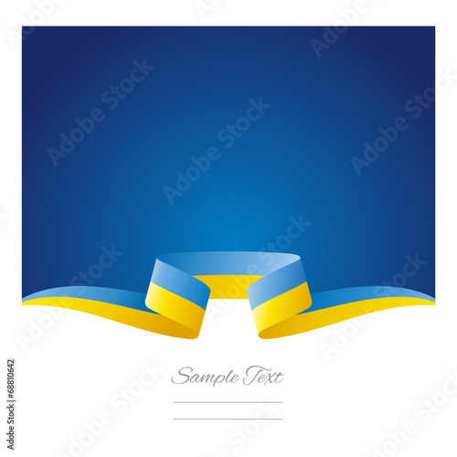 Abstract background Ukrainian flag ribbon