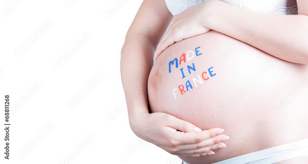 Pregnant belly with