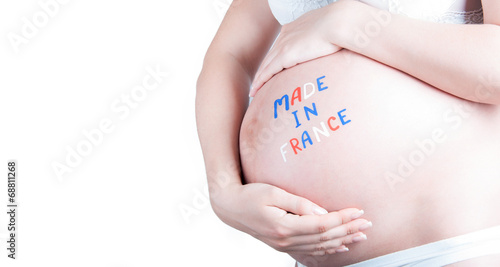 Obraz na płótnie Pregnant belly with