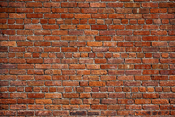 Fototapete Steine die alte rote Backsteinmauer  © bluraz