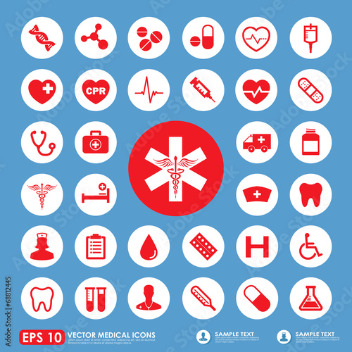 Medical vector icon set