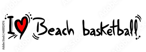 Beach basketball love