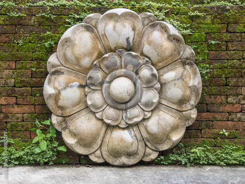 Quadro em tela lotus bas-relief on wall