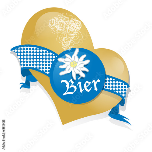 Bier Herz Oktoberfest