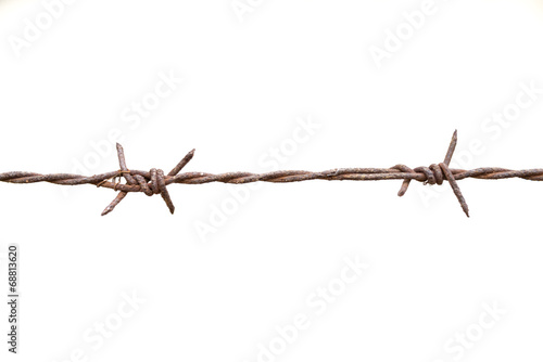real barbed wire with some rust