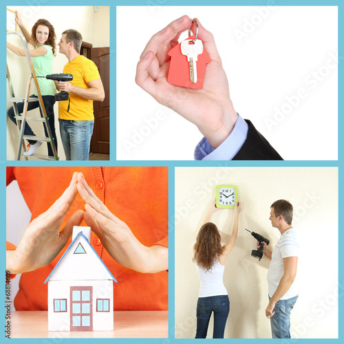 Real estate collage: moving...