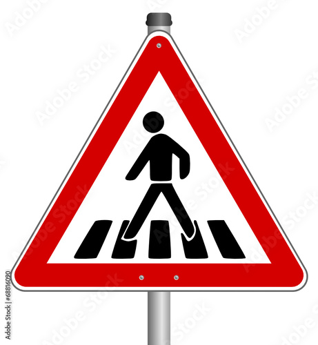 Fussgänger Achtung  #140814-svg01