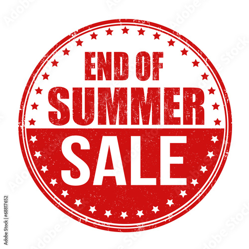 End of summer sale stamp