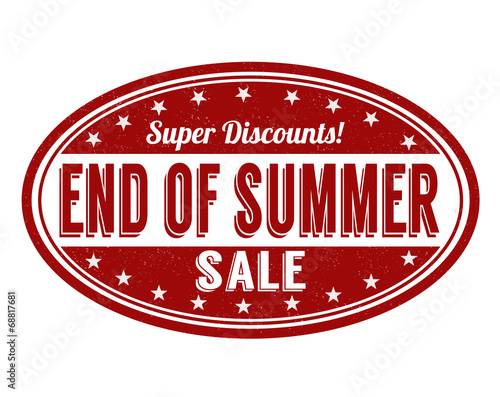 End of summer sale stamp