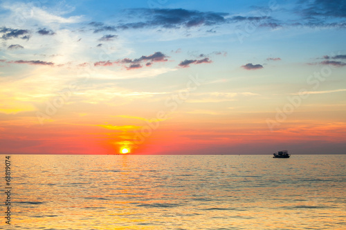 Beautiful sunset and sea.