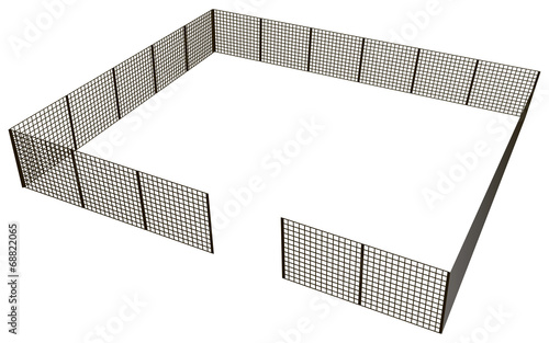 Open rectangular fence