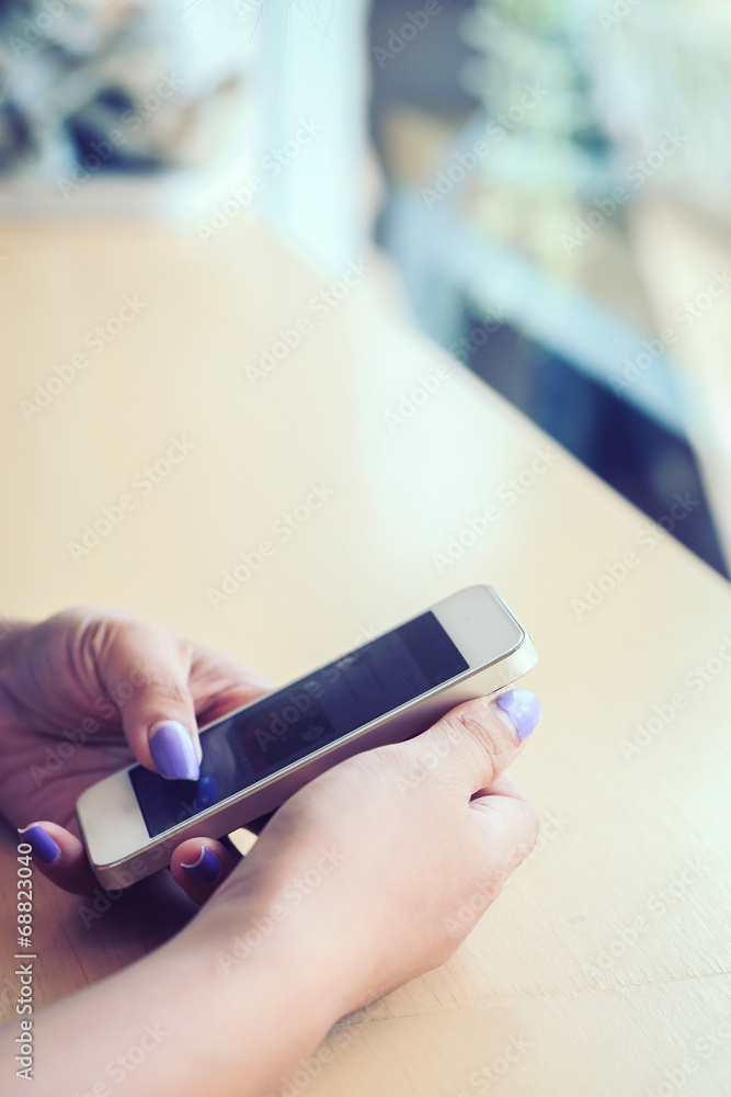 woman using a smart phone