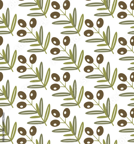 Seamless pattern of olives