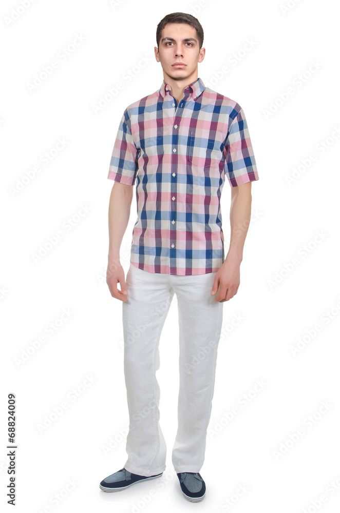 Man in fashion look isolated on white Man in fashion look isolated on white