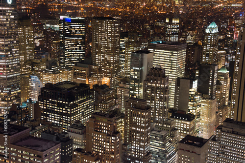 New York skyscrapers at night