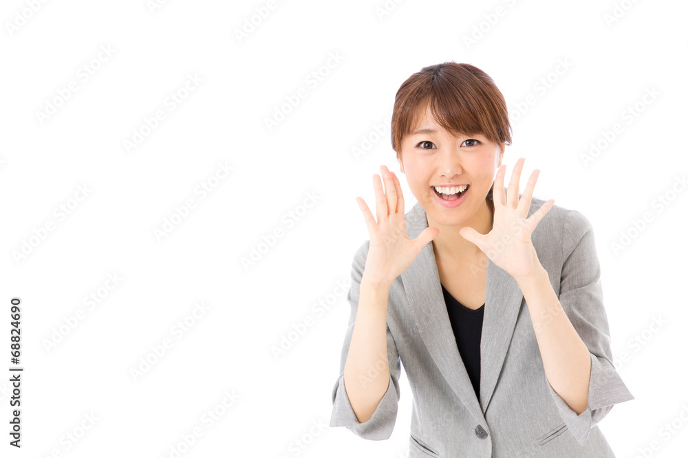 asian businesswoman on white background asian businesswoman on white background