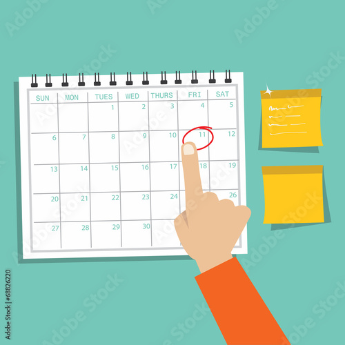 Calendar Infographic ,appointment concept