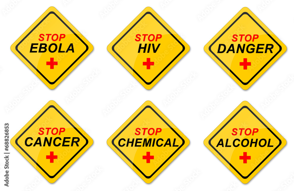 Warning Signs Set Warning Signs Set