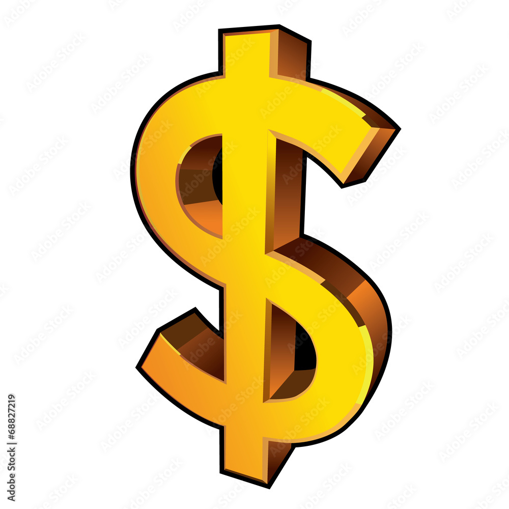 golden dollar sign golden dollar sign