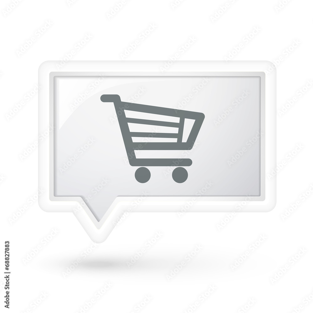 cart icon on a speech bubble cart icon on a speech bubble
