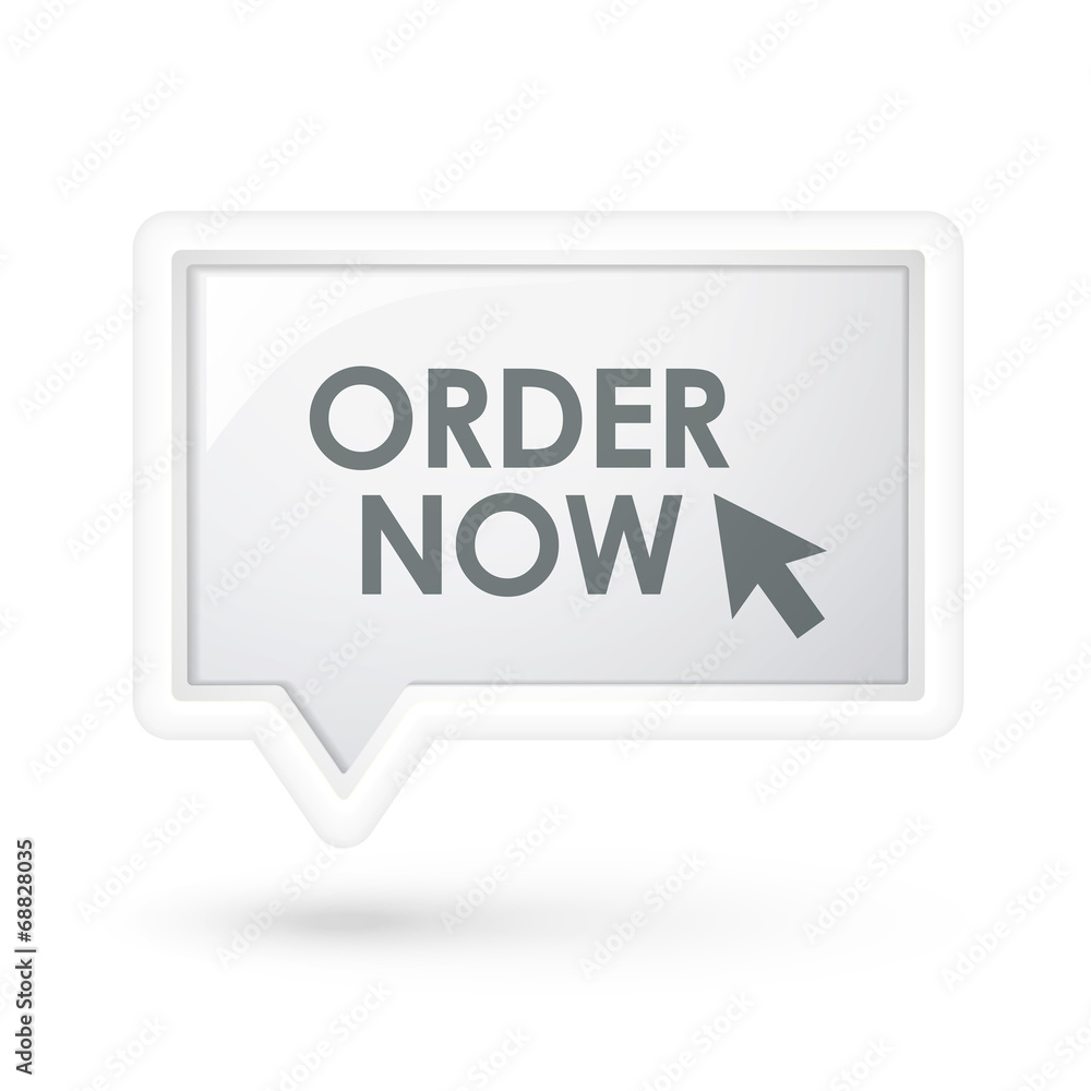 order now with mouse icon on a speech bubble order now with mouse icon on a speech bubble