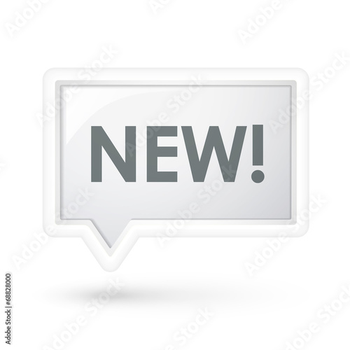 new word on a speech bubble