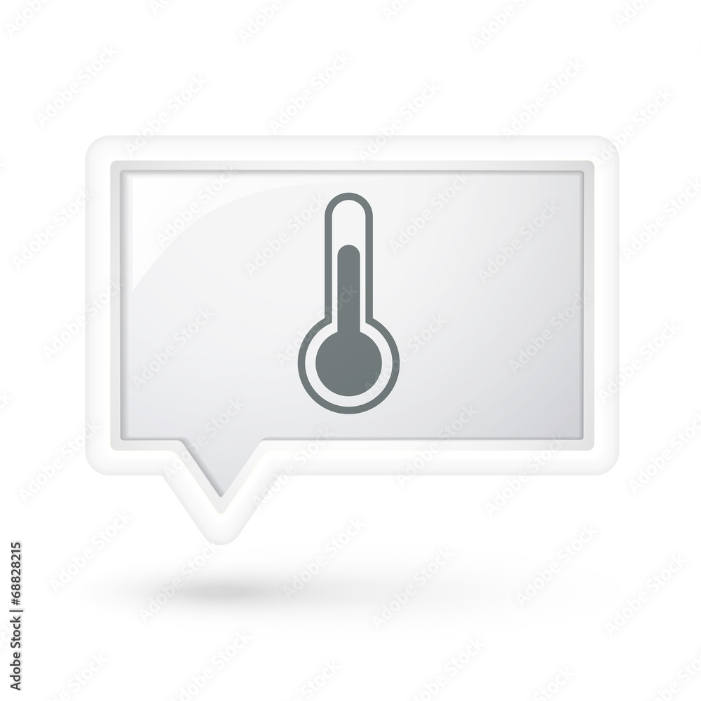 thermometer icon on a speech bubble thermometer icon on a speech bubble